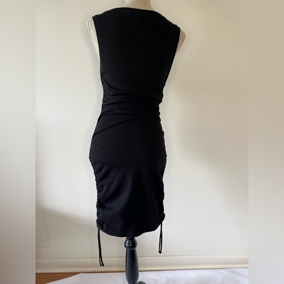 Good American Ruched Tank Mini Dress in Black, size 3 NWT! Love Island Themed - Picture 7 of 12